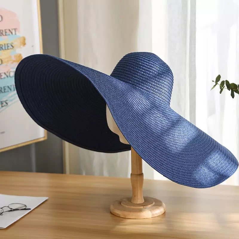 Blue Straw Sun Floppy Hat $46 Bindya New York Women main image 3